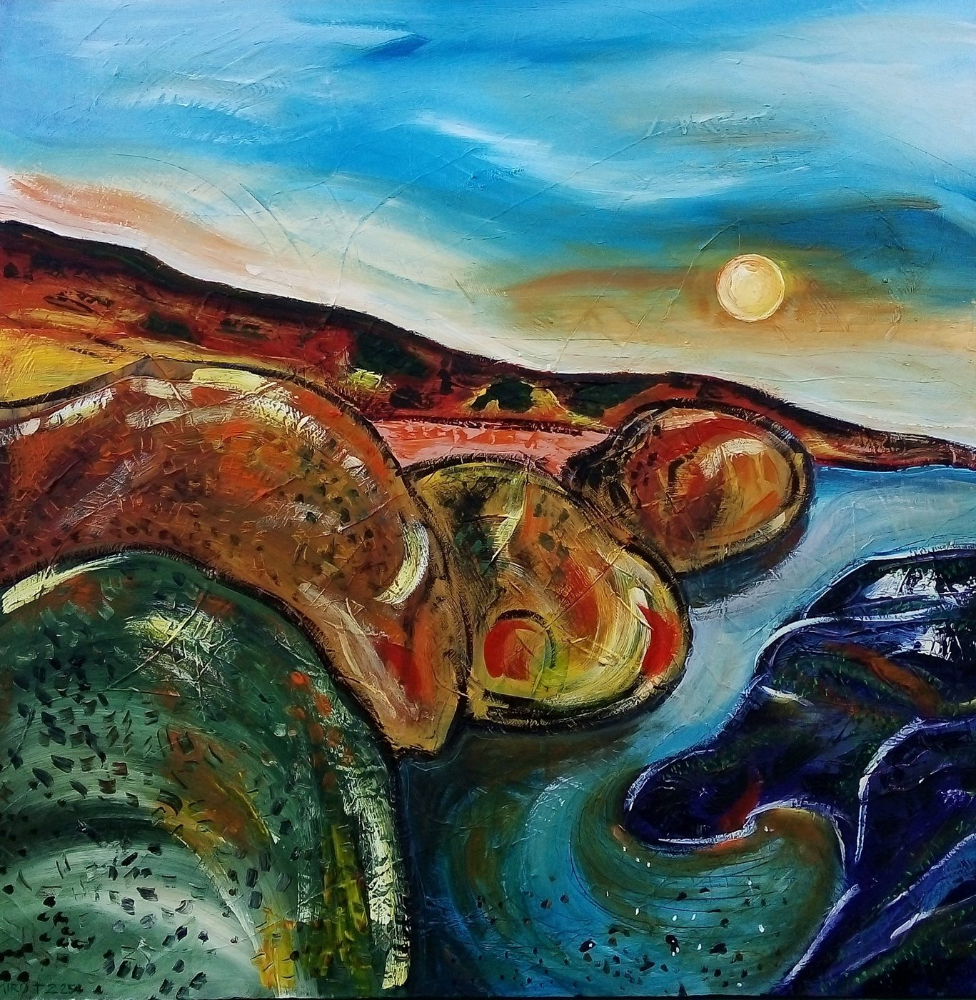 2025 · akryl na plátně · 120 × 120 cm
