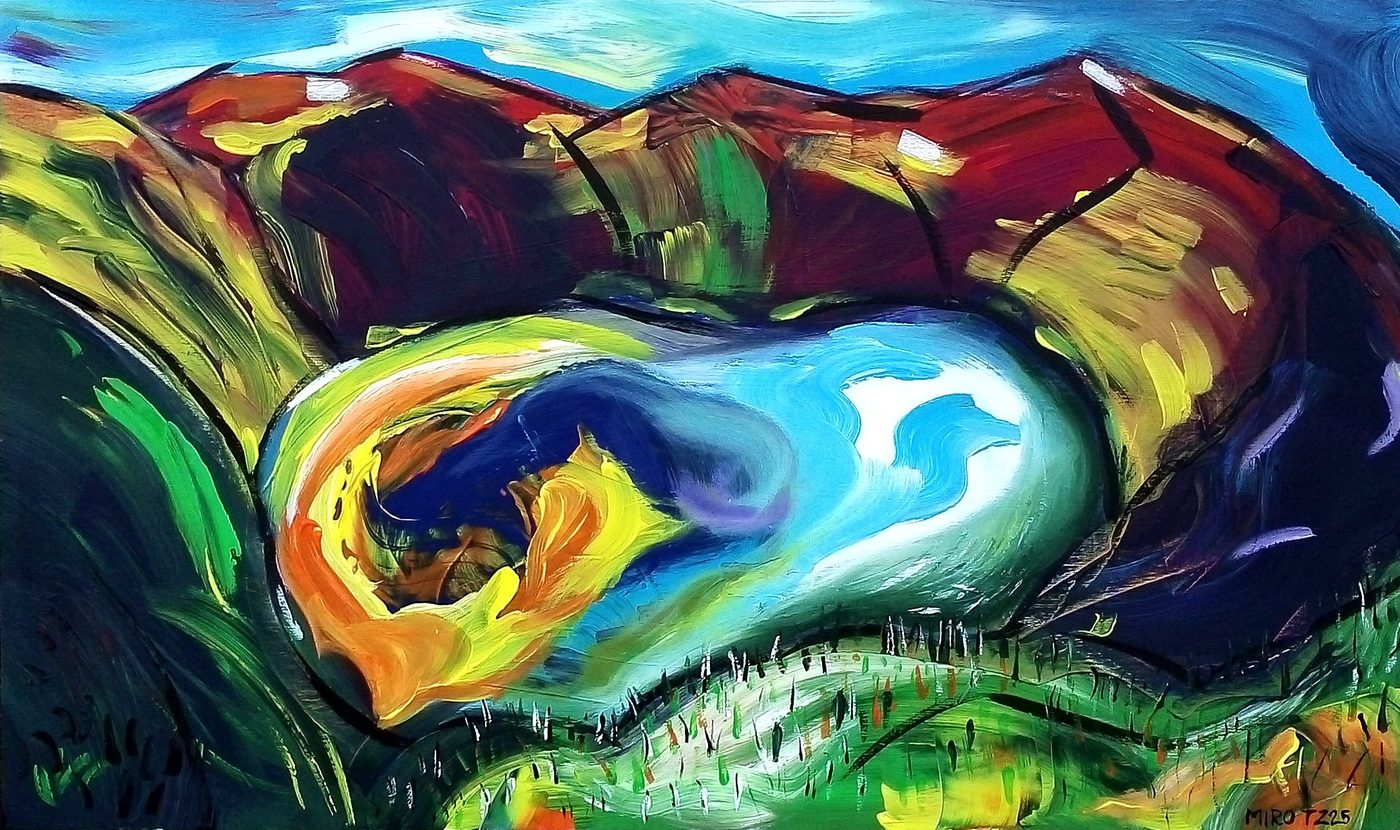 2025 · akryl na plátně · 100 × 60 cm